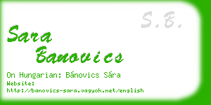 sara banovics business card